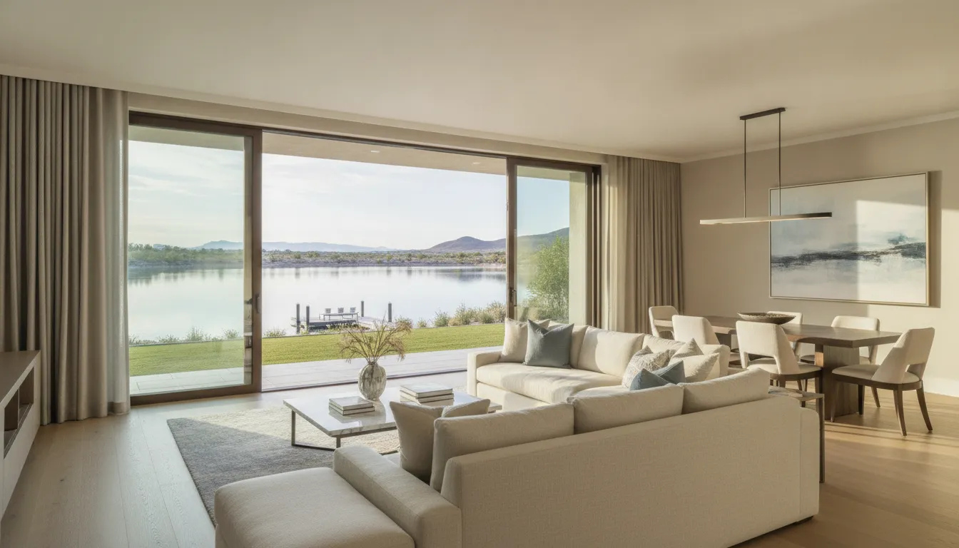 Lake Las Vegas waterfront home and community setting