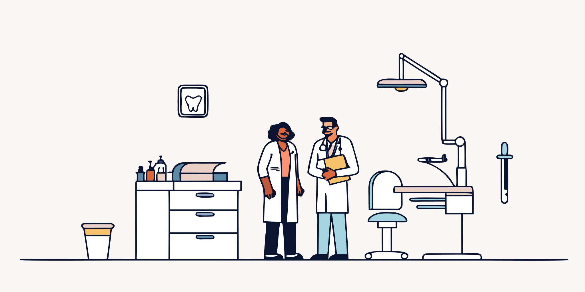 Dental practice owner and manager reviewing operational readiness