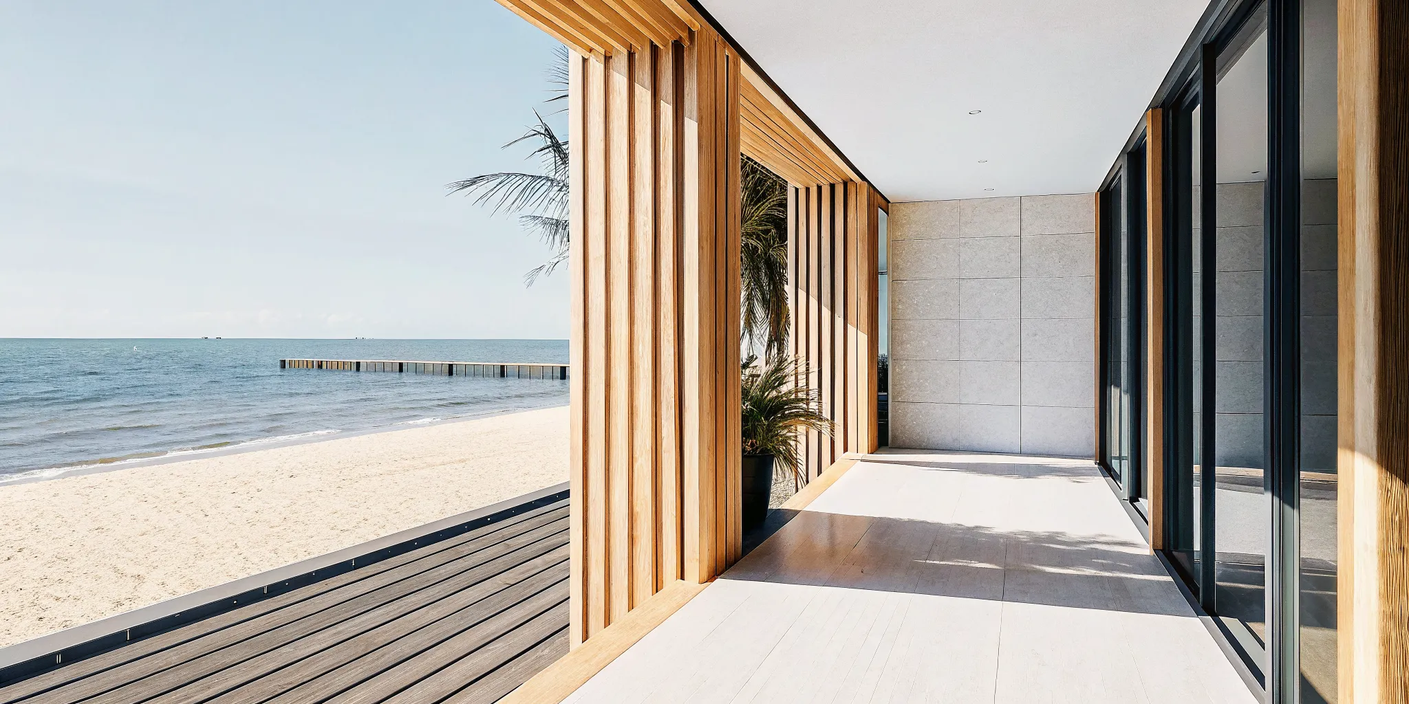 Key Biscayne beachfront luxury home with white sand beach and turquoise ocean