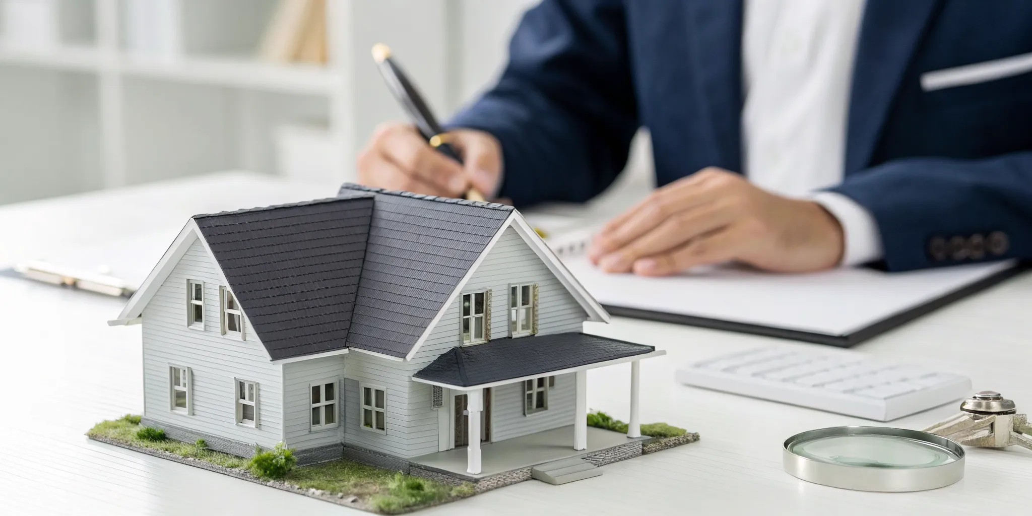 Signing paperwork to accept a cash offer for a house with mold.
