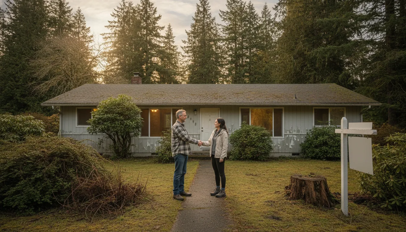 Washington homeowner learning how selling a house for cash works