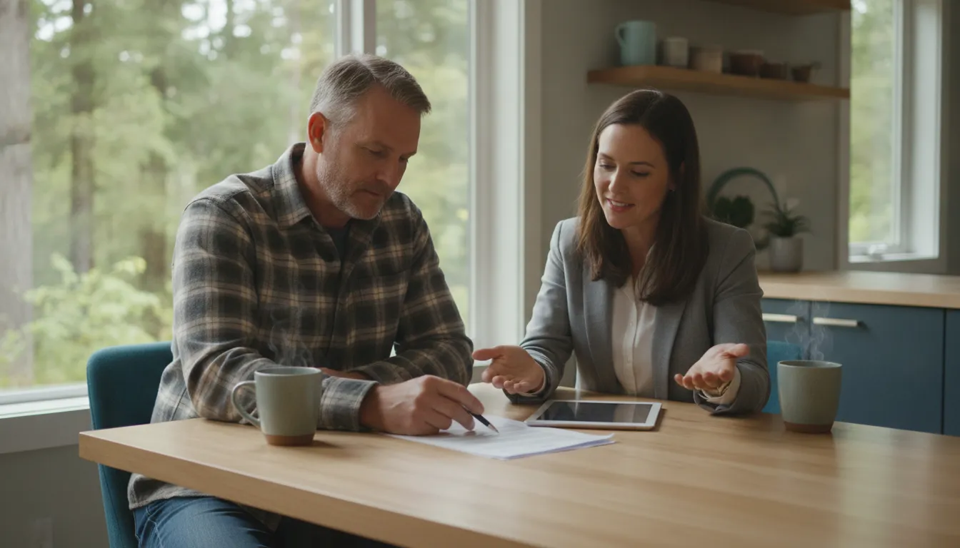 Washington homeowner reviewing an as-is cash sale