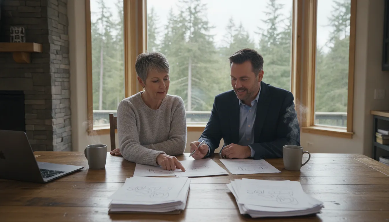 Washington homeowner reviewing a fast cash house sale process