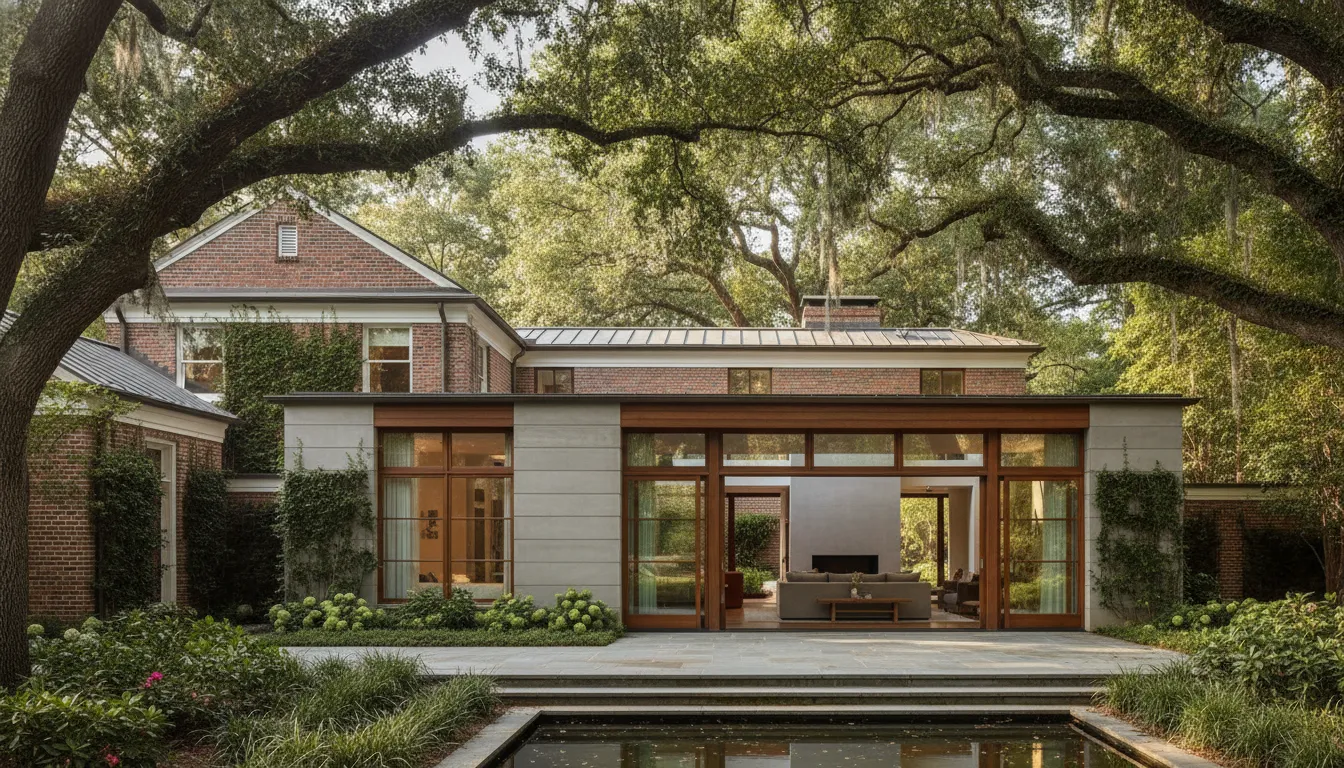 Bright, carefully planned home addition connected to an established North Carolina residence