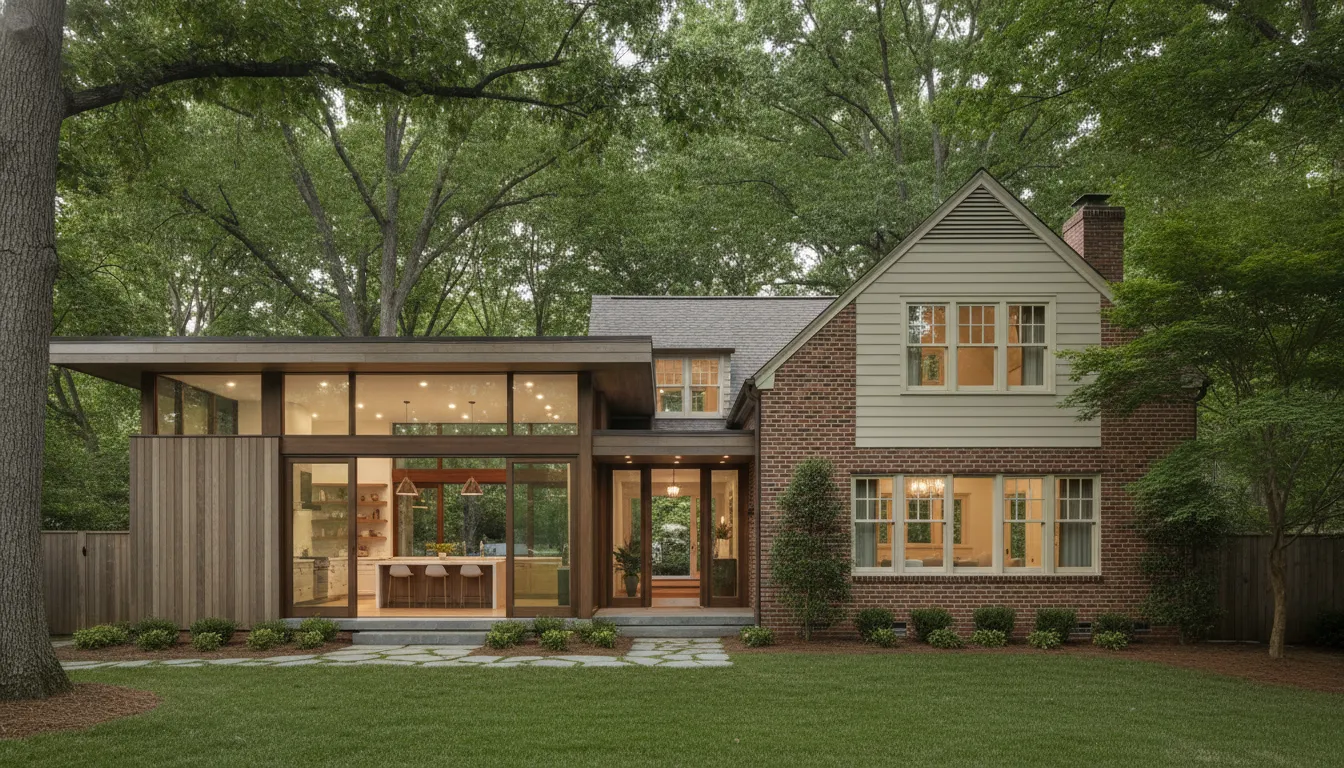 Thoughtfully renovated Chapel Hill home with a connected living addition and mature trees