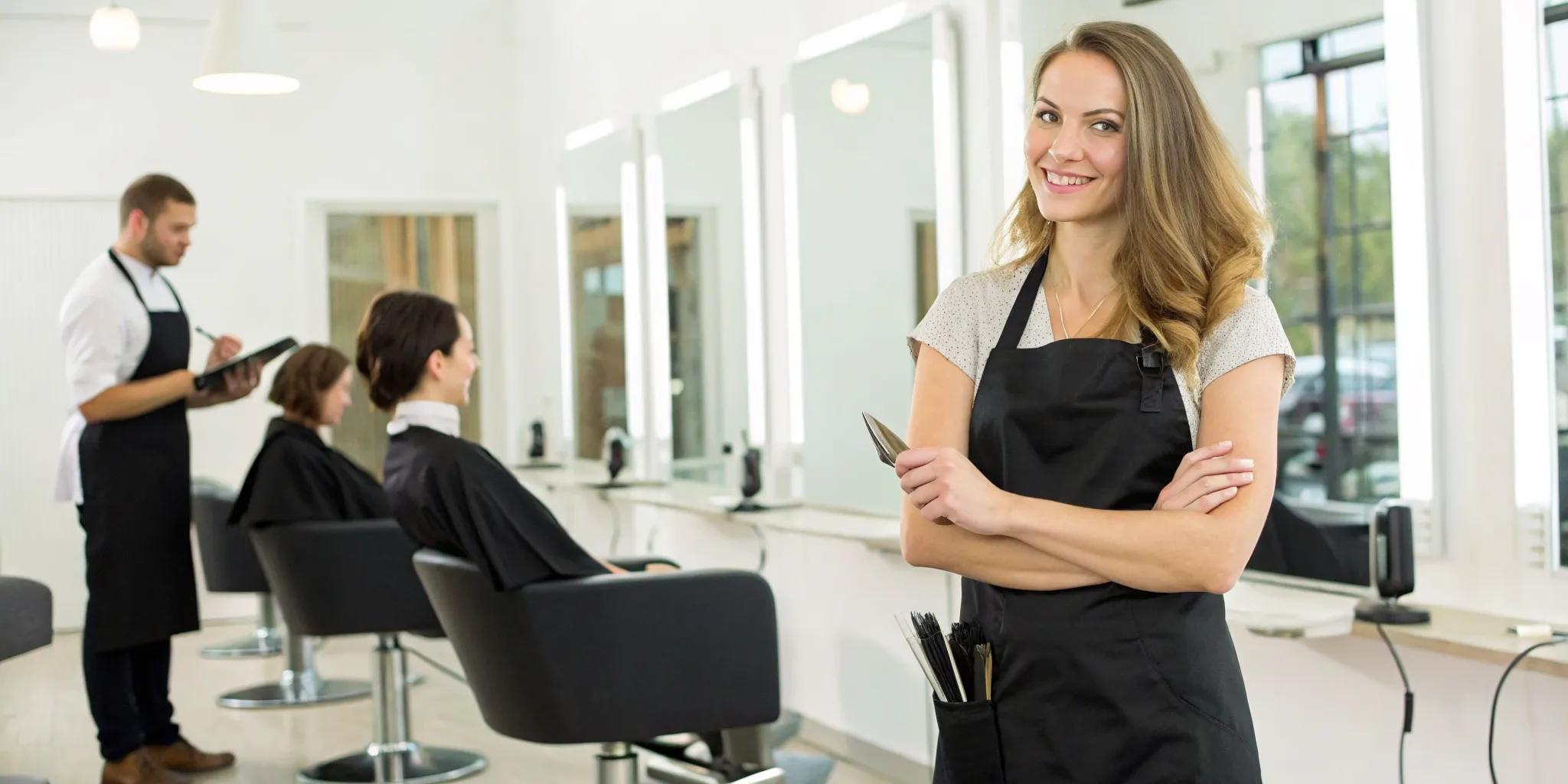 A cosmetologist building their career at a Supercuts salon.