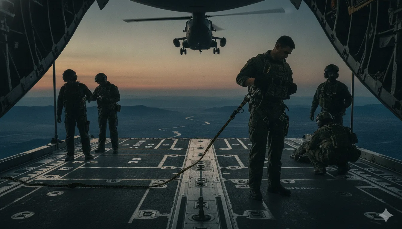 Secured operator connected to a rotorcraft retention system during flight operations