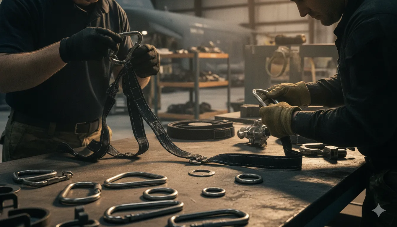 Rated metal hardware and an integrated safety assembly under inspection