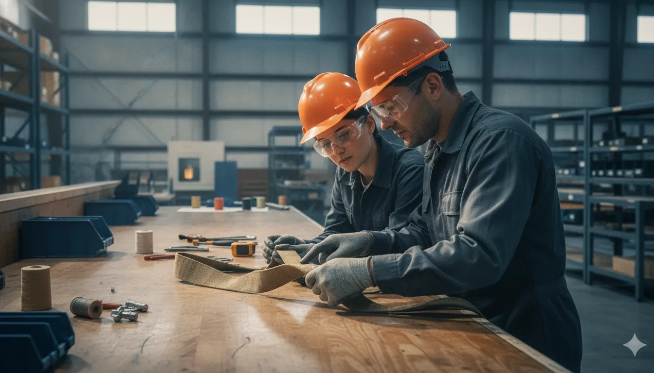 Quality engineer inspecting rated hardware in a U.S. manufacturing facility