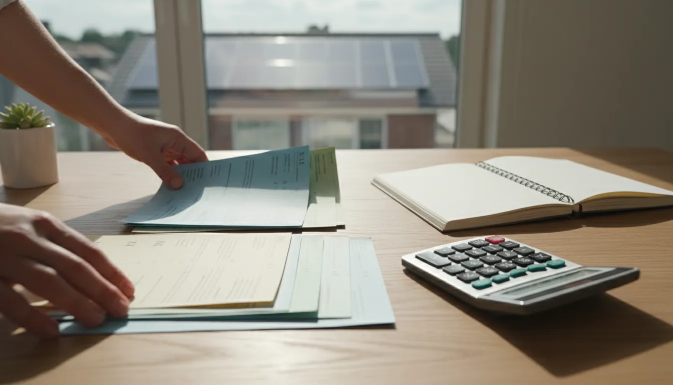 Twelve monthly bills used to learn how to read electric bill for solar planning