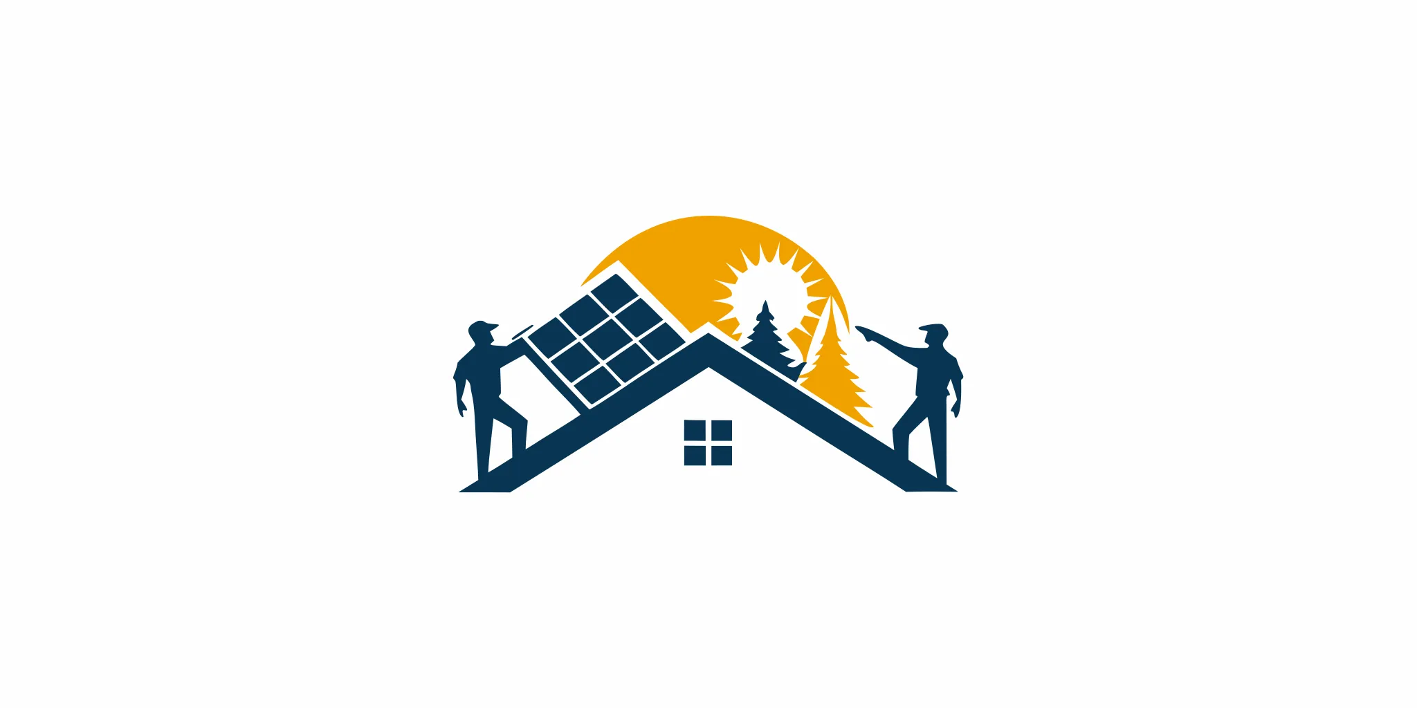 Solar panel installation on a California residential roof on a sunny day