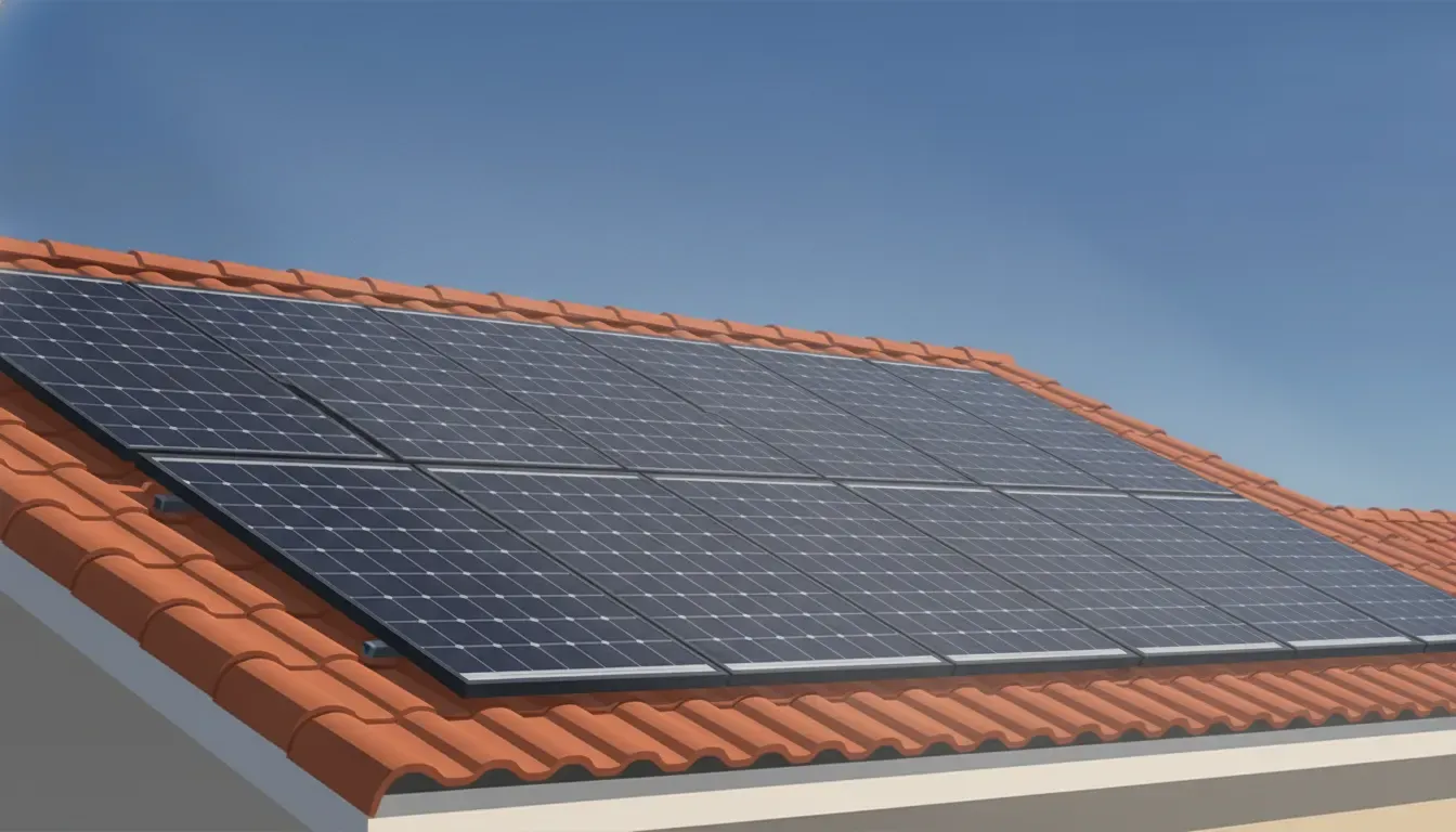 High-efficiency solar panels installed on a California tile roof