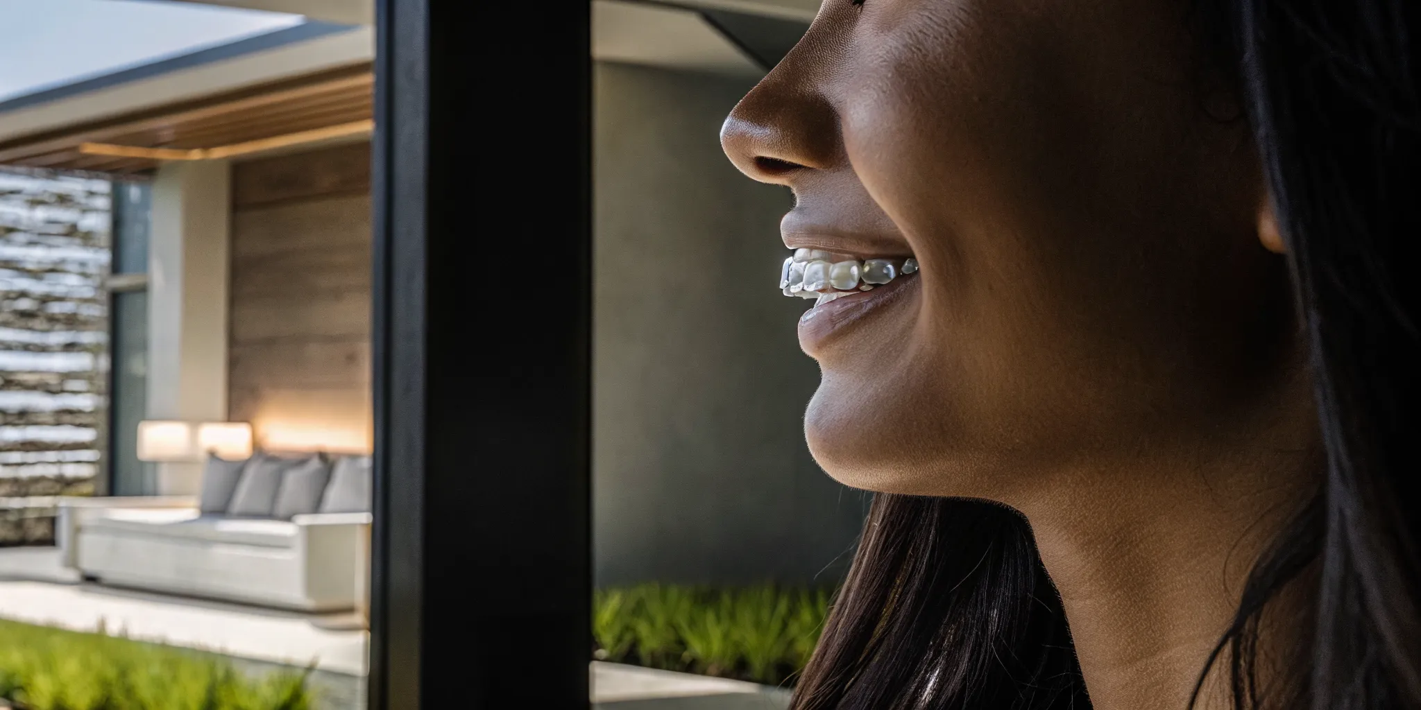 Patient showcasing clear aligners smile makeover in Brevard County