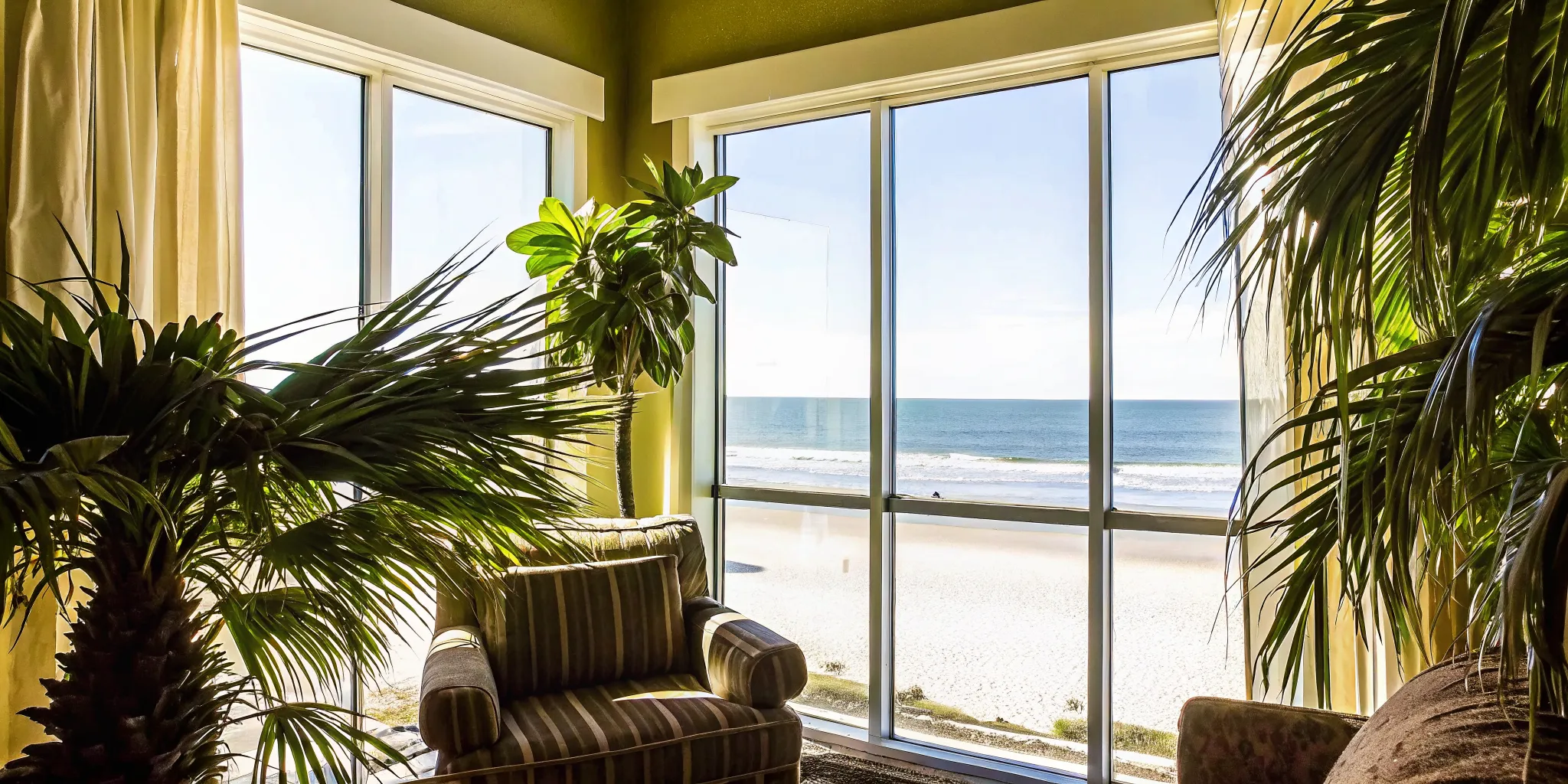 Luxury beach condo interior in Panama City Beach during winter