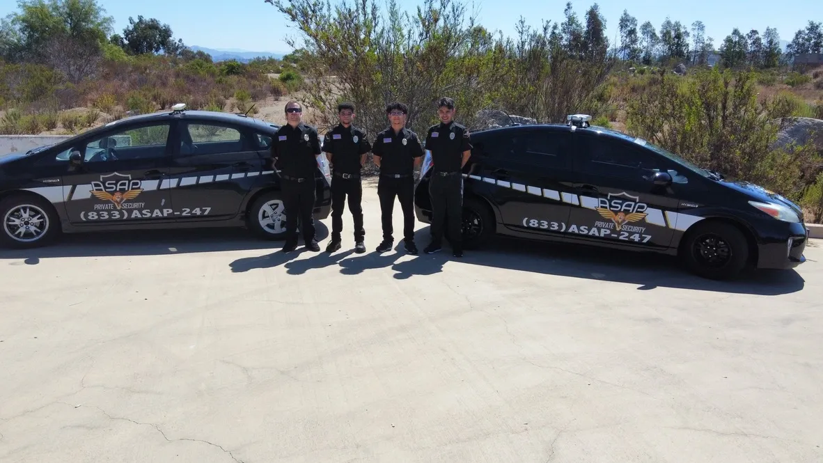 ASAP Security team and patrol vehicles demonstrating visible security presence