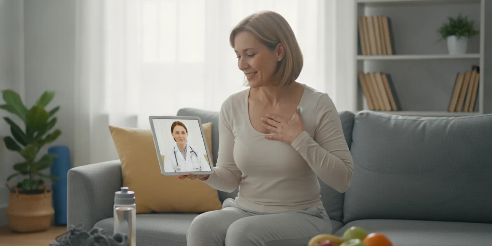 Clinician discussing weight management and heart health with an adult patient