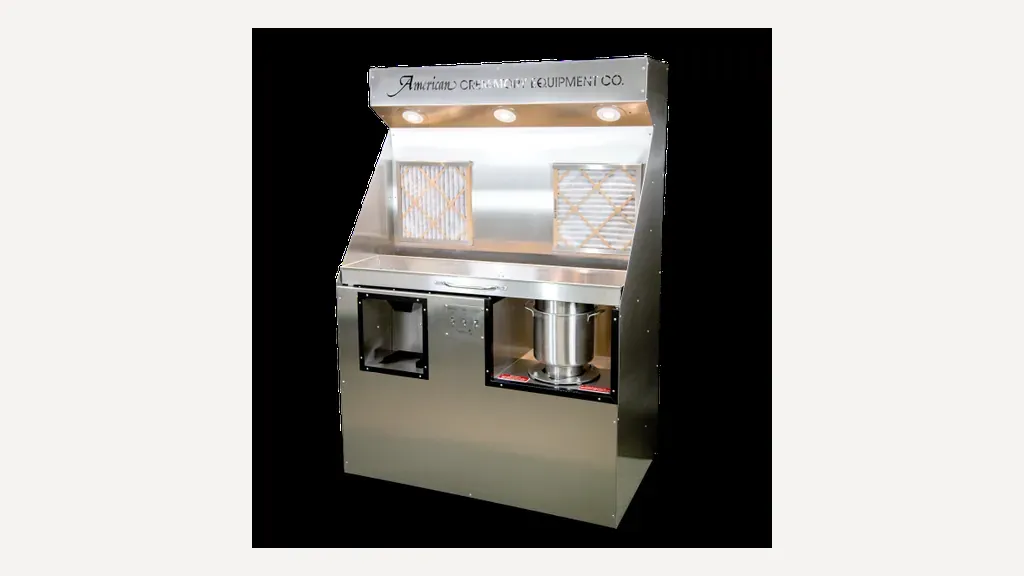 A-1 Deluxe Processing Station product image with integrated work area and lighting