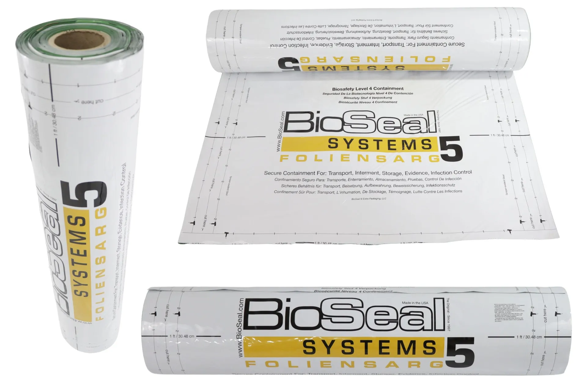 BioSeal removal system roll for funeral home leakage control
