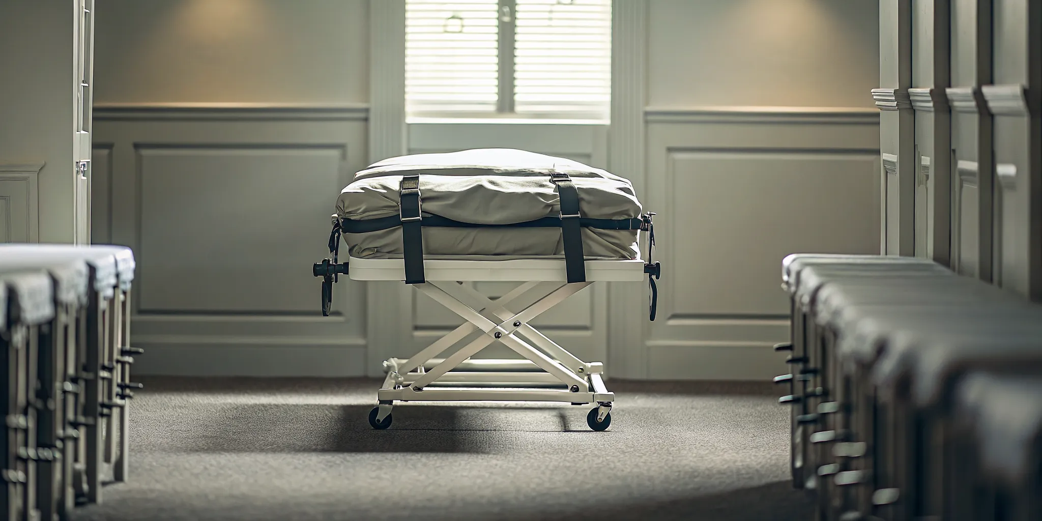 Mortuary cot prepared for removal team comparison