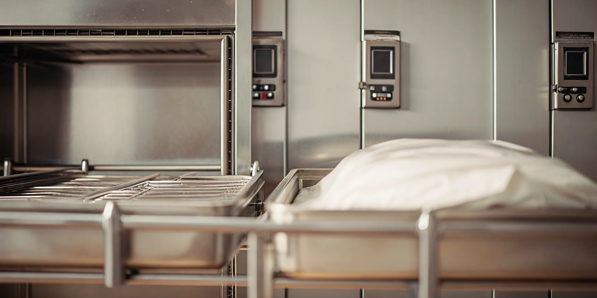 Digital temperature monitoring display for mortuary coolers