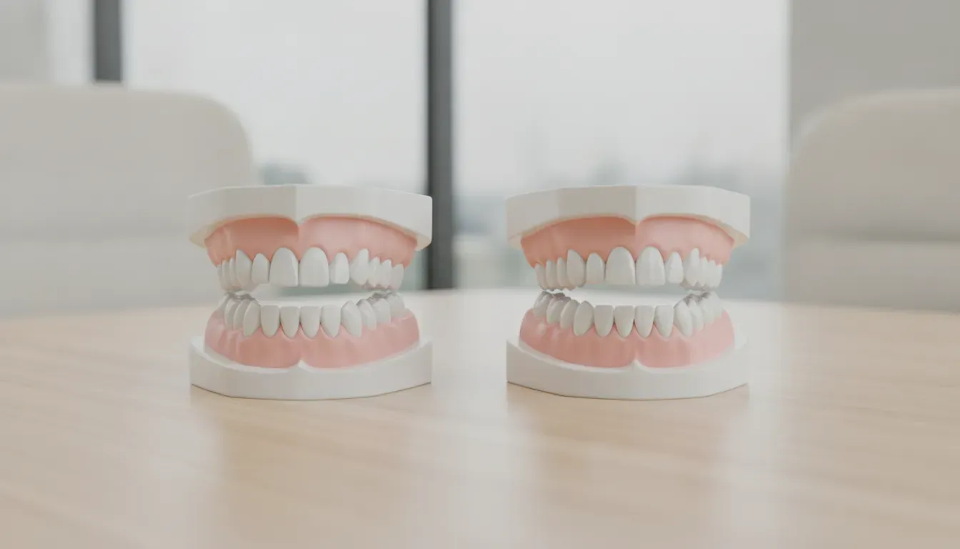 Dental models used to discuss tooth proportions and smile planning