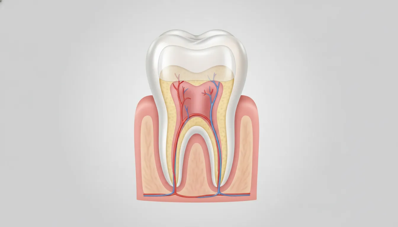 Illustration showing a thin porcelain veneer placed over the front surface of a tooth