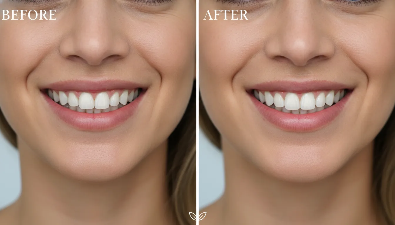 Even, healthy smile transformation after gum contouring treatment