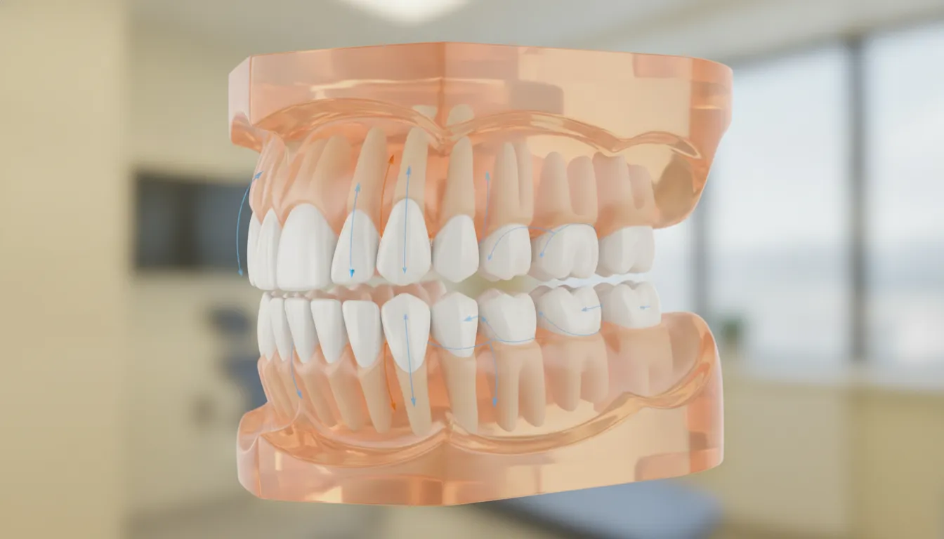 Dental bite planning model used during a prosthodontic consultation