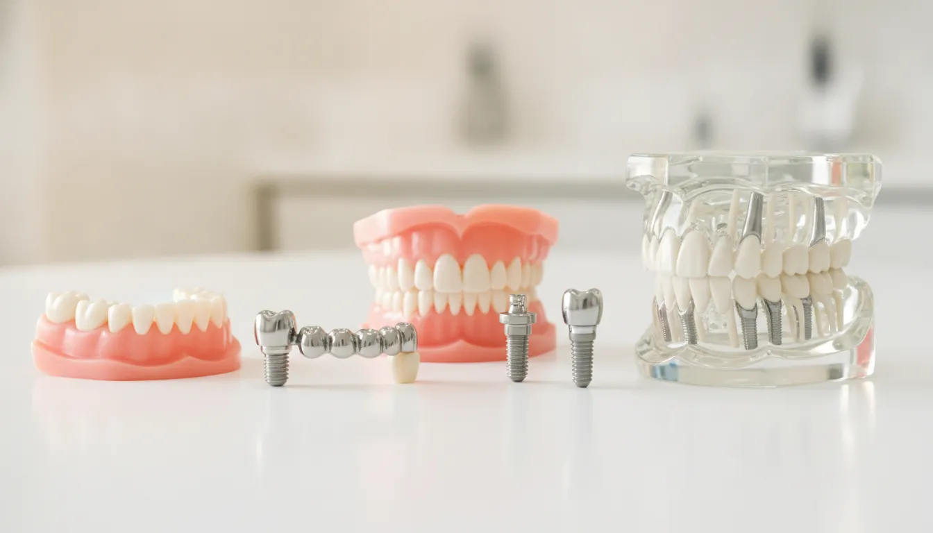 Crown bridge denture and implant restoration options for patient education
