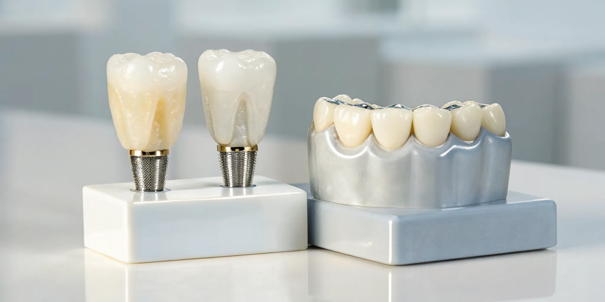 A side-by-side comparison of zirconia vs porcelain dental implants.