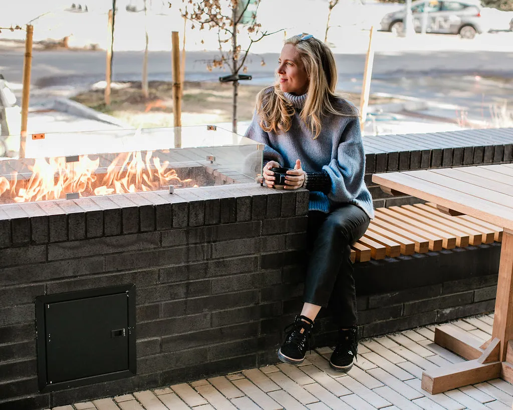 Harmony 783 stylish black grounding bootie with a comfortable winter outfit