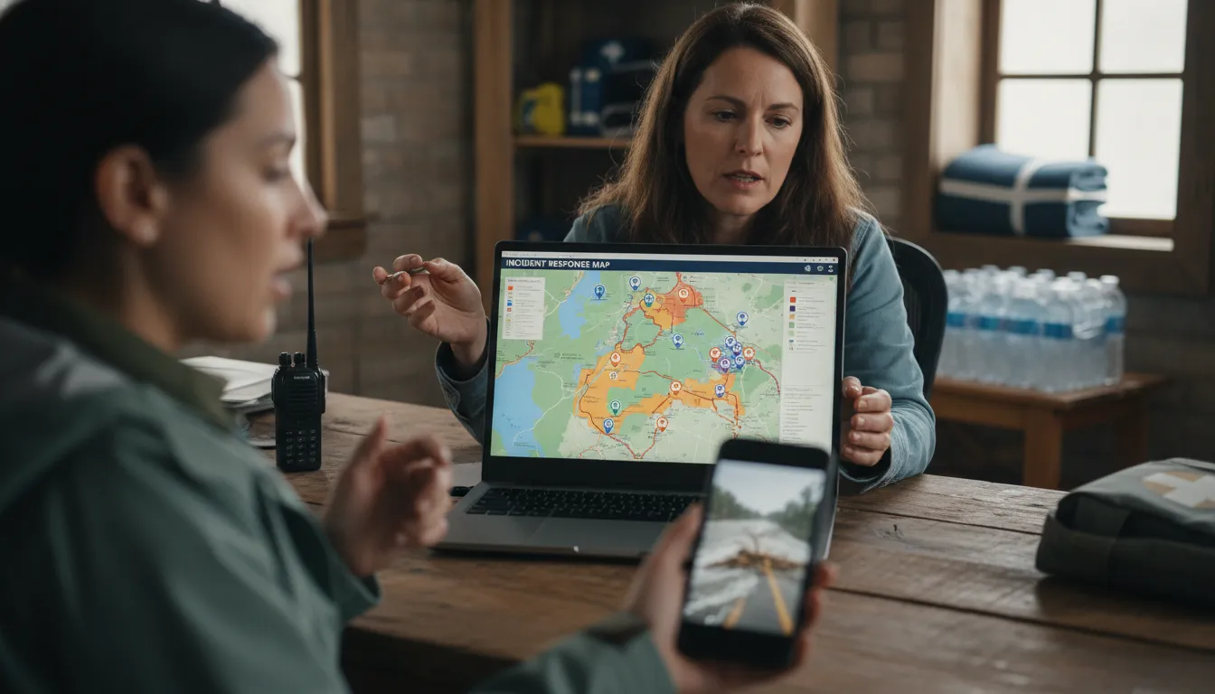 Community member using PubSafe to report an incident after an emergency alert