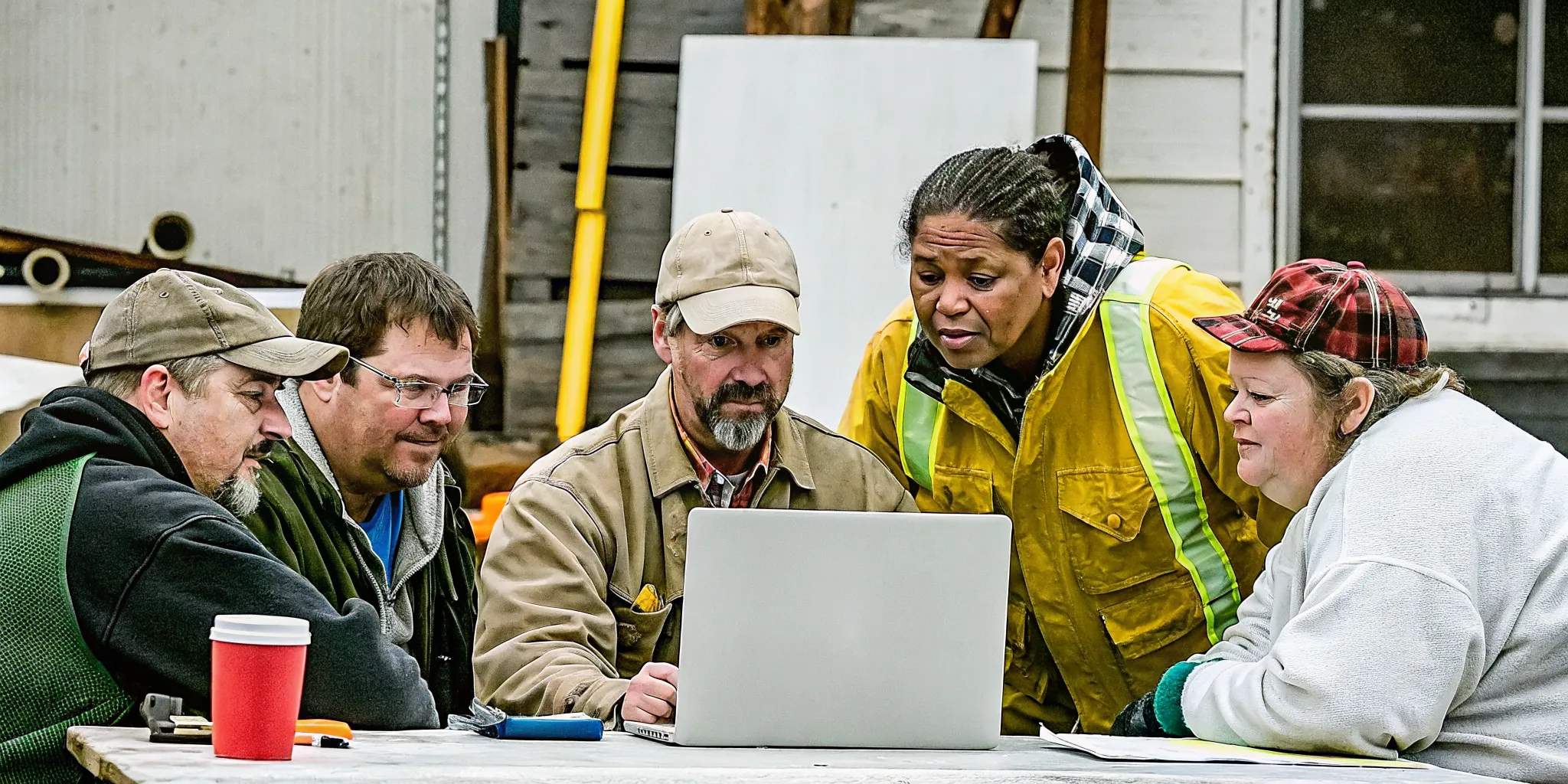 CERT team members reviewing volunteer training records and skills tracking software