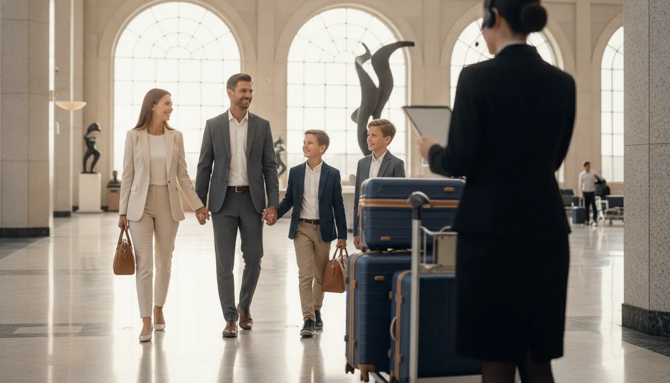 Family travel itinerary coordination in a luxury hospitality setting