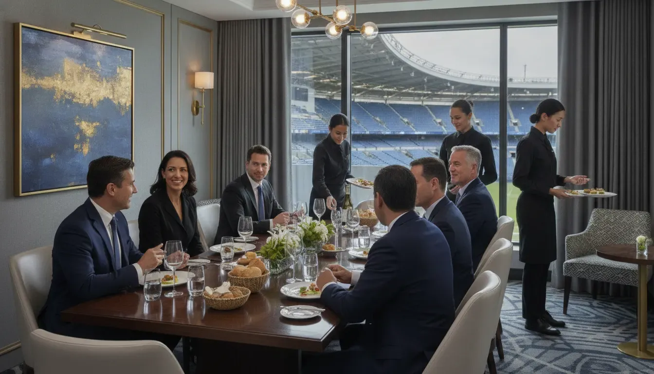 Executive guests sharing a premium hospitality experience during incentive event planning