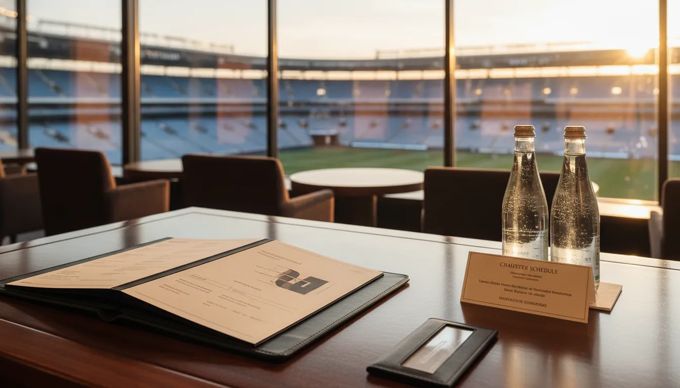 Corporate hospitality budget planning itinerary with accommodation and transfer details