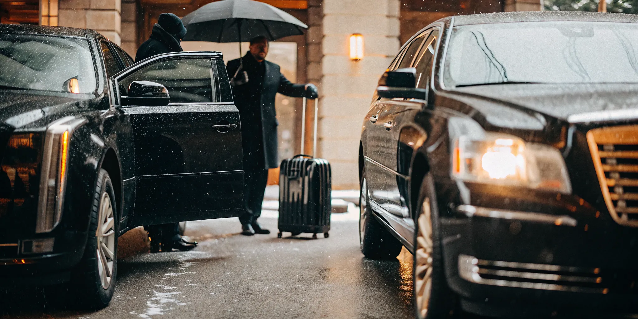 Executive ground transportation prepared for a sports event weather contingency plan