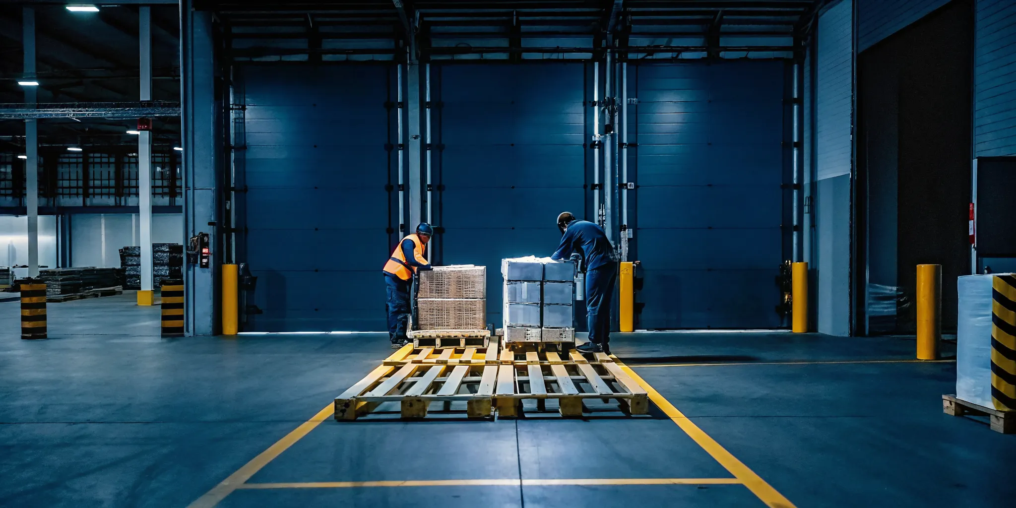 Crew repackaging mold damaged freight during controlled rework