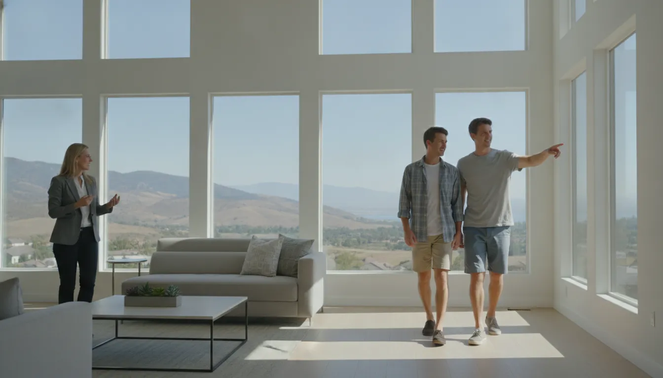 Lake Elsinore home viewing with inland hills in the background