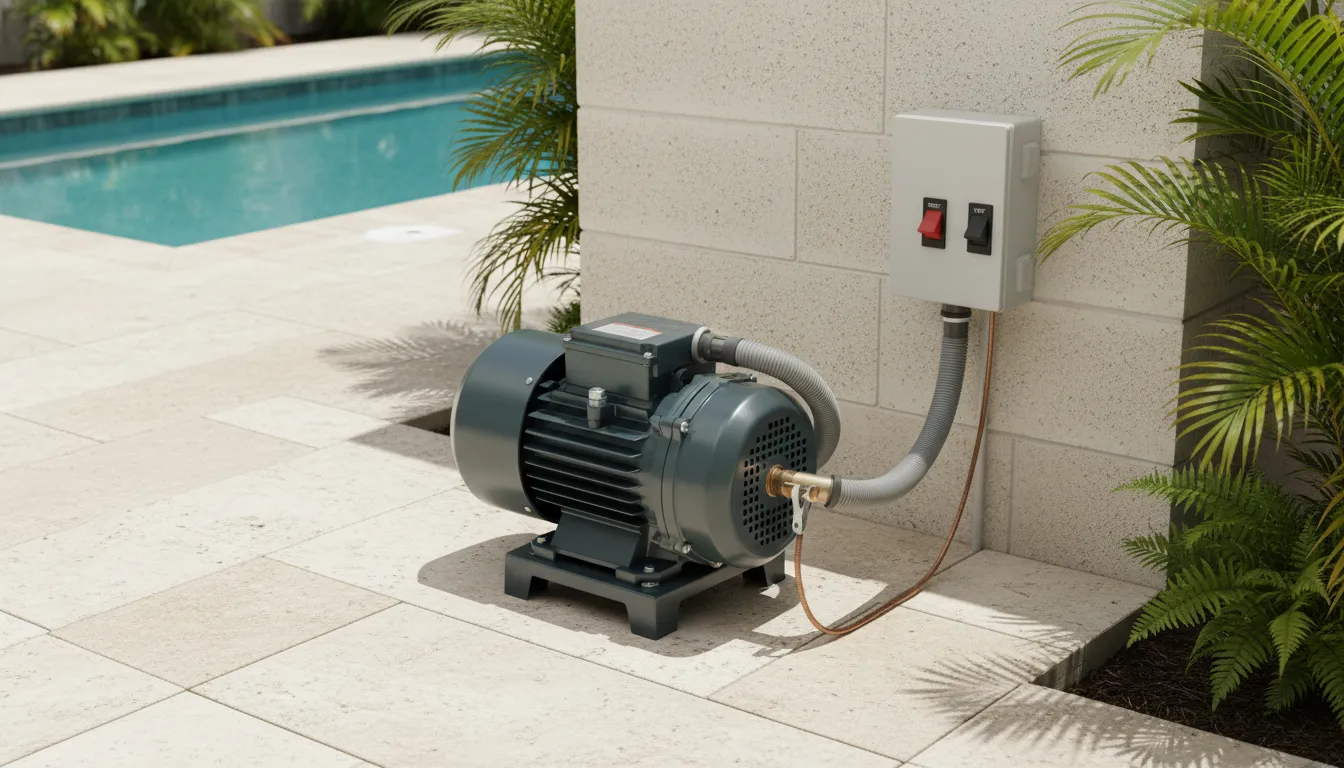 Pool bonding equipment and pump wiring checked during a DFW safety inspection