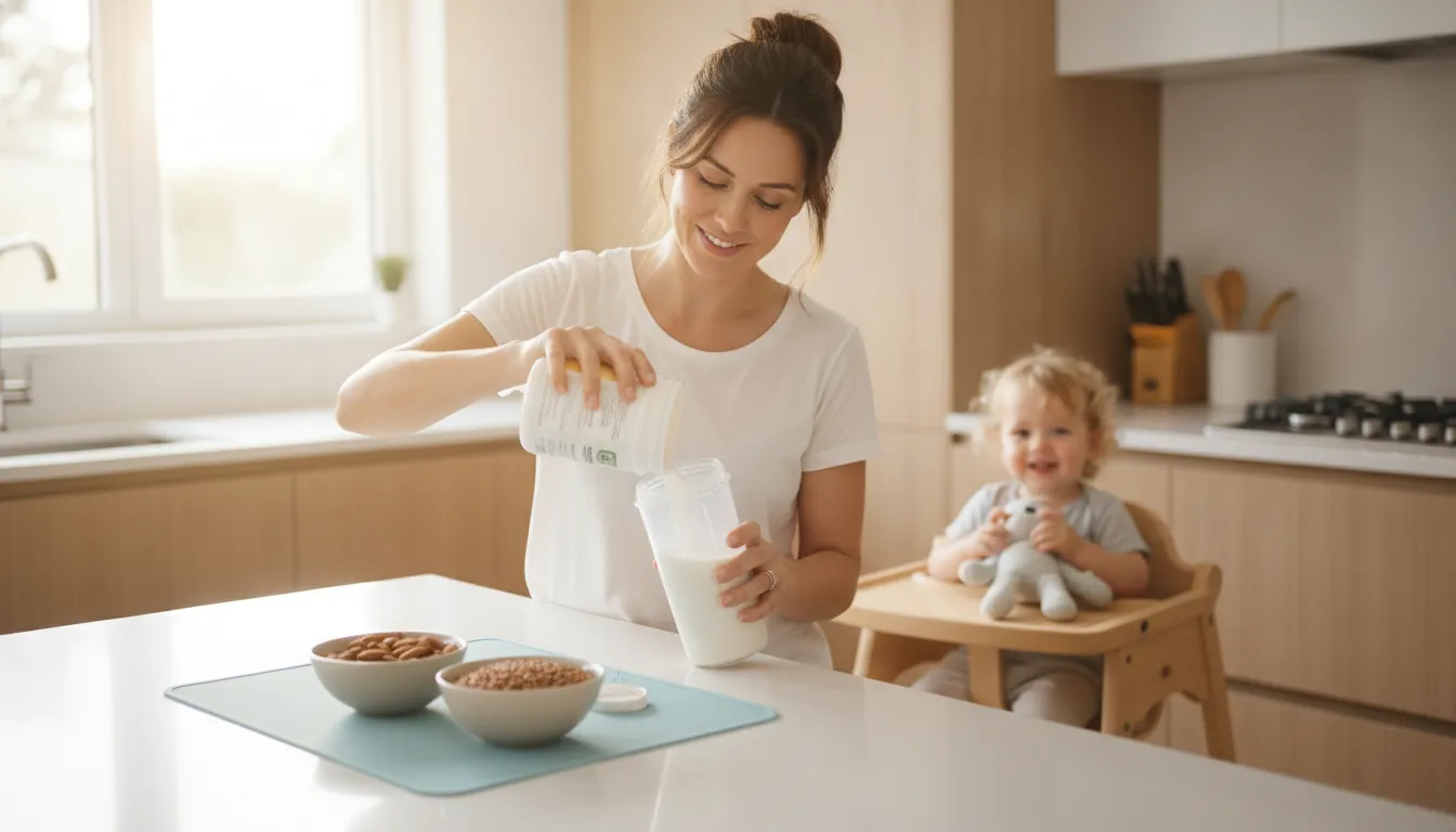 Almonds and buckwheat ingredients used in buckwheat toddler formula
