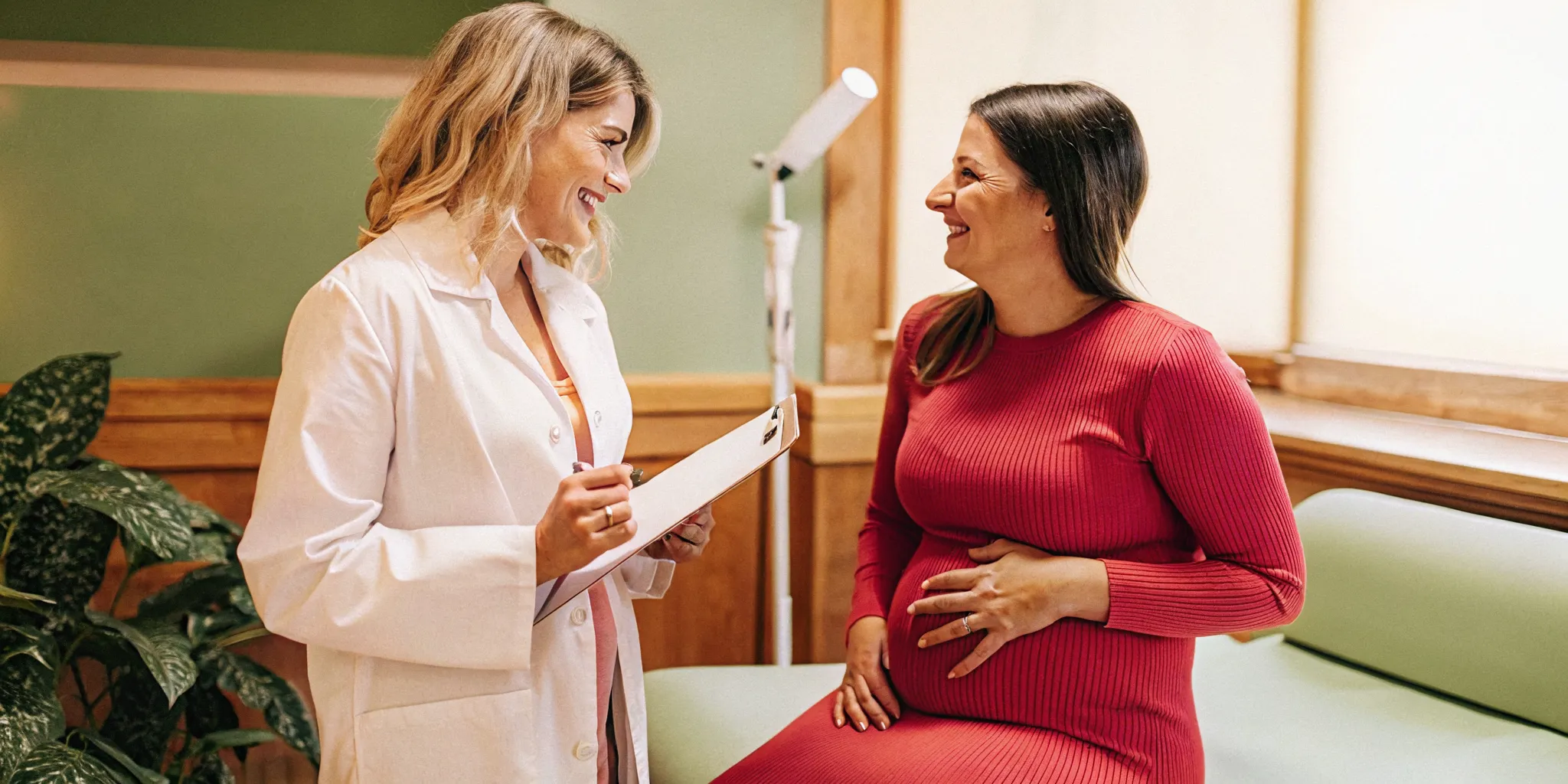 Physician reviewing fertility after 35 evaluation results with a patient