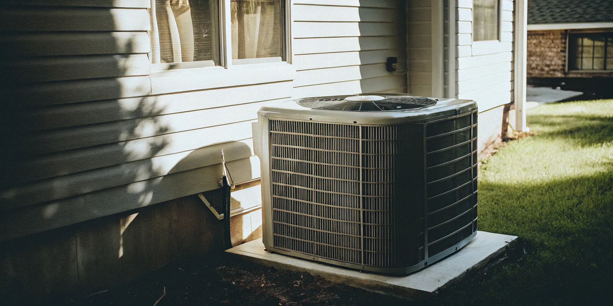 A brand-new Bryant high-efficiency outdoor AC condenser unit with clean aluminum fins