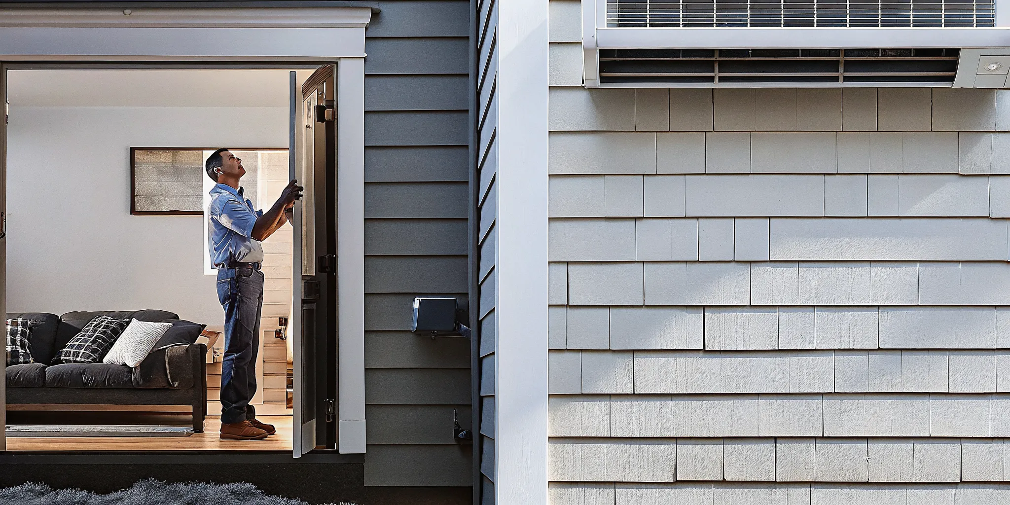 HVAC technician completing a ductless mini split installation in Maryland