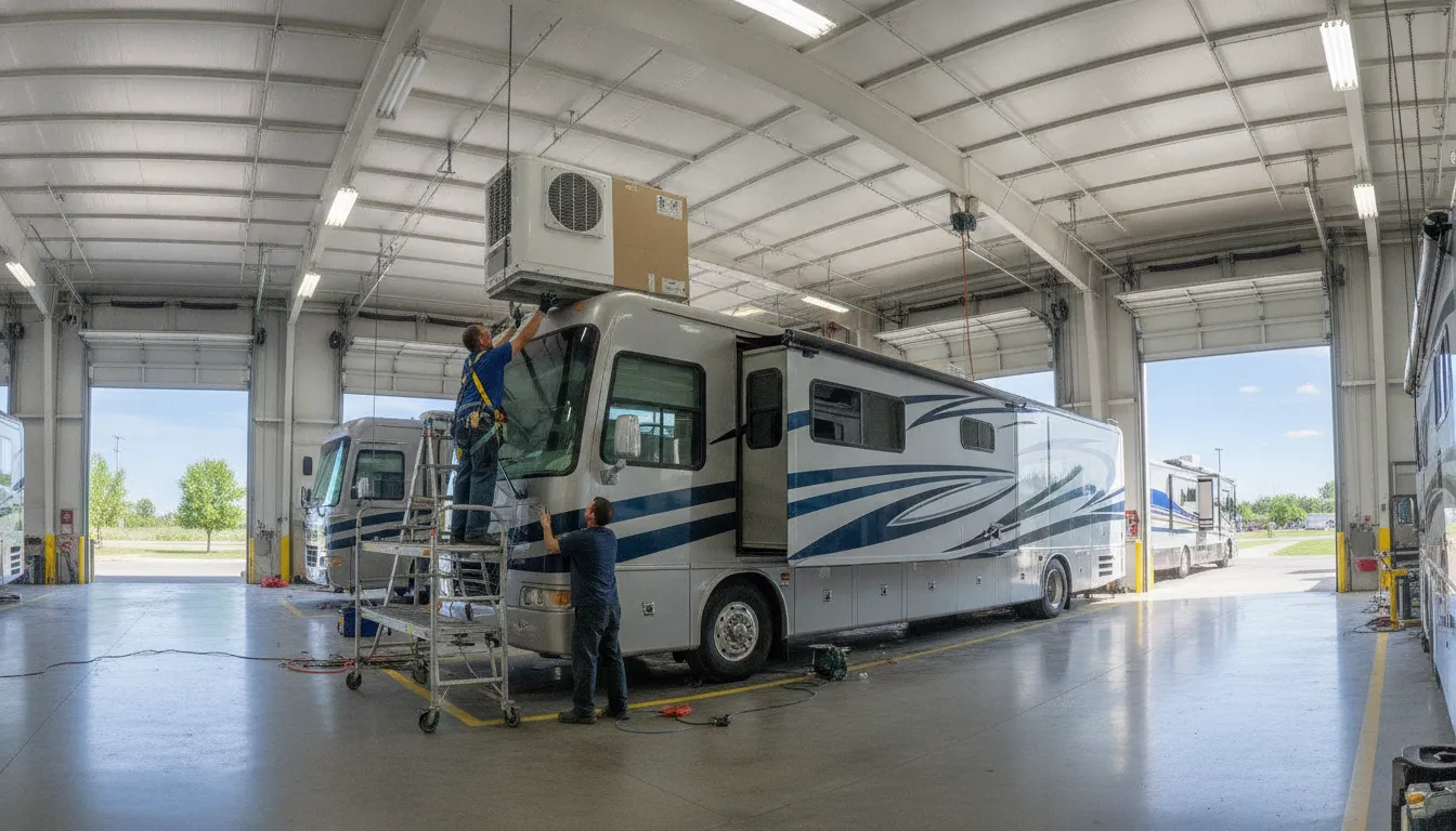 Installing a replacement rooftop RV air conditioner