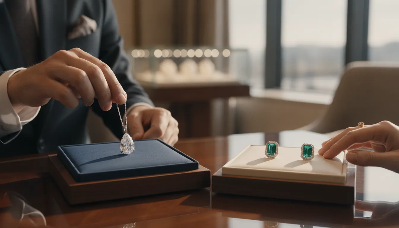 Personal milestone gift consultation at a Long Island jewelry store