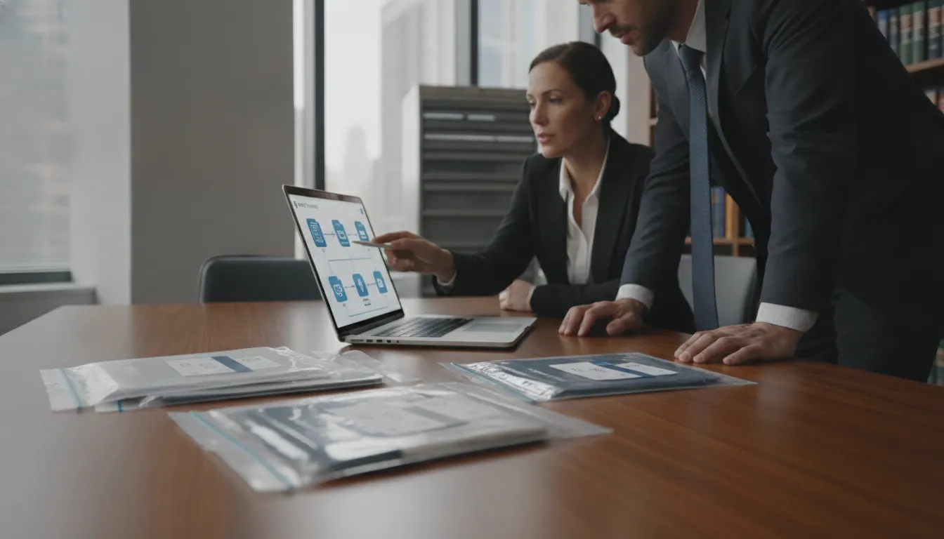 Law firm evidence management workflow for outside investigators