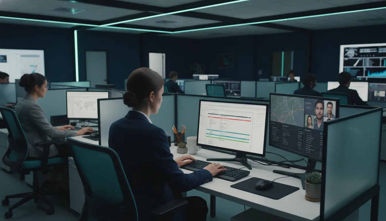 Investigator reviewing real-time case reporting updates