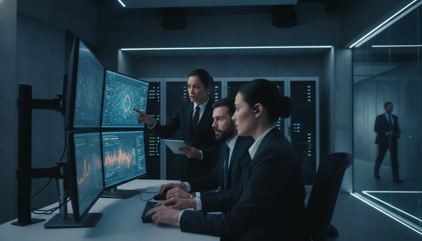 Digital executive protection team assessing online threats