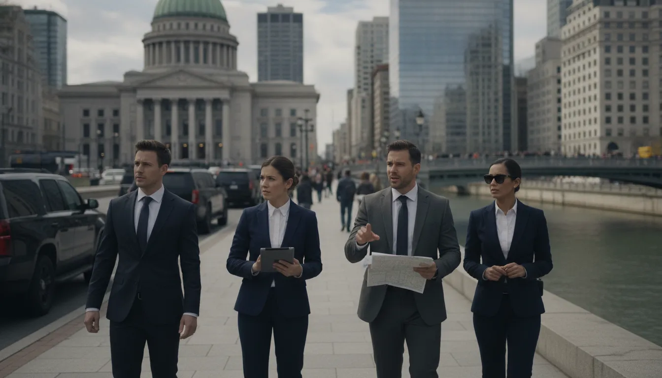 Executive protection professionals applying risk intelligence before an event